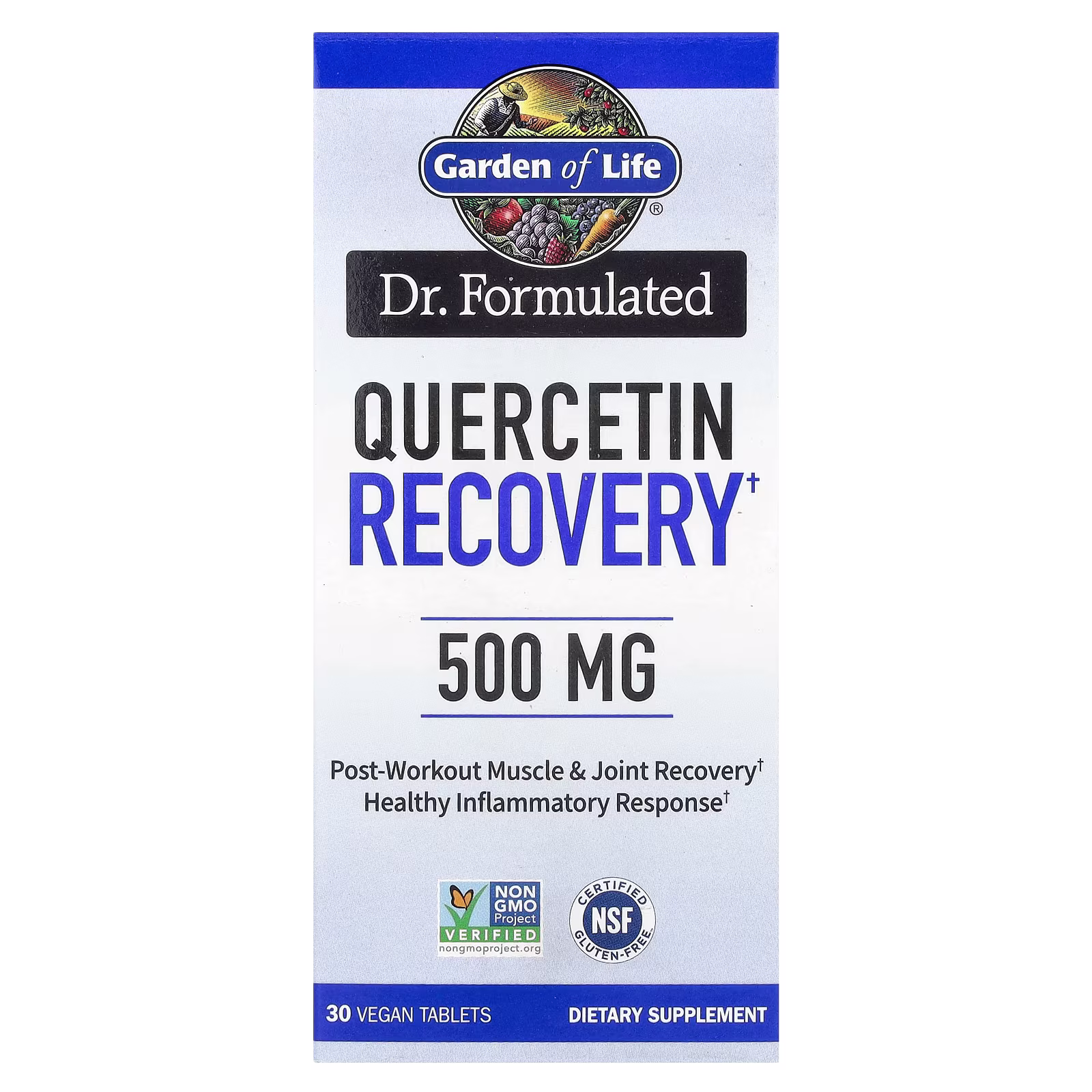 Dr. Formulated, Recuperación de quercetina, 500 mg, 30 tabletas veganos, Garden of Life