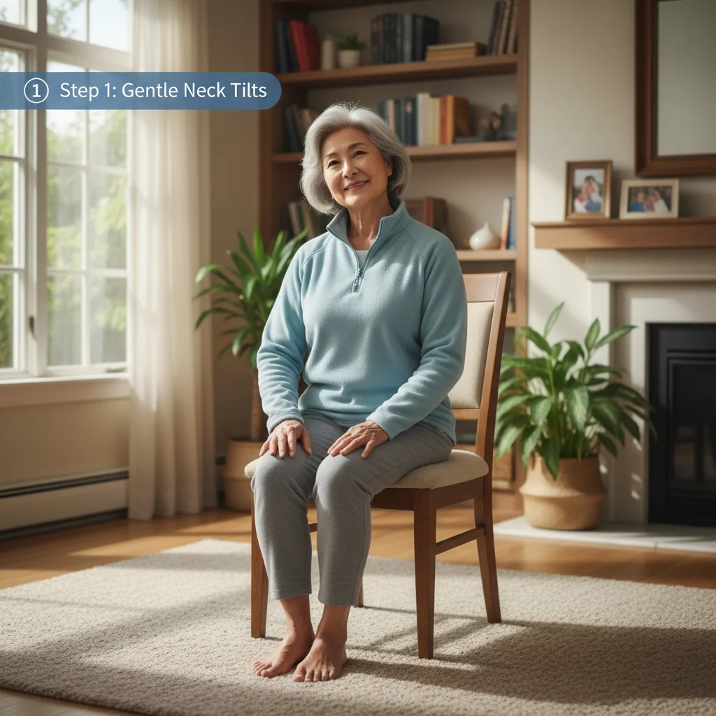 Adulto mayor realizando ejercicio de equilibrio unipodal con supervisión de fisioterapeuta