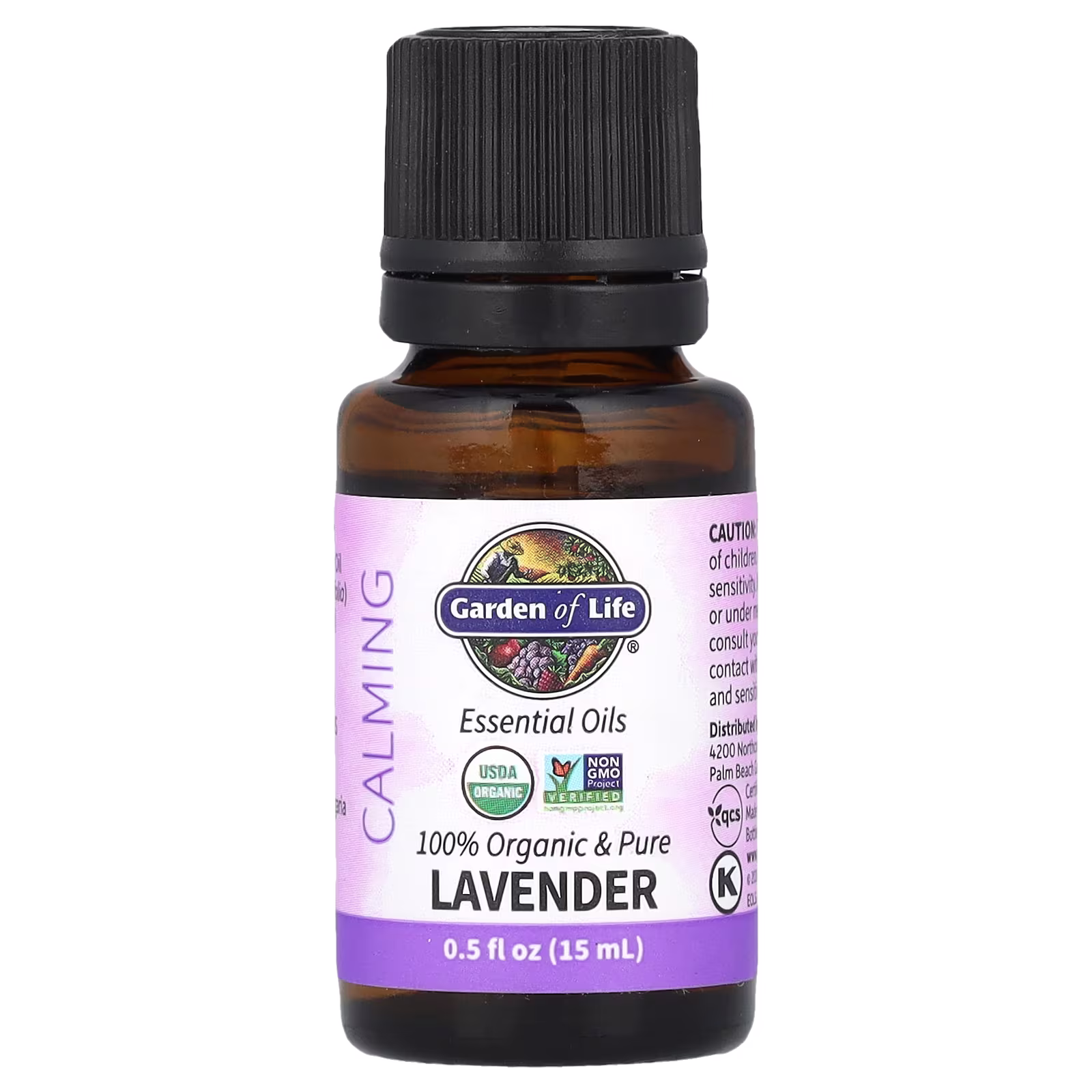 Essential Oils, Lavanda pura y 100 % orgánica, 15 ml (0,5 oz. líq.), Garden of Life