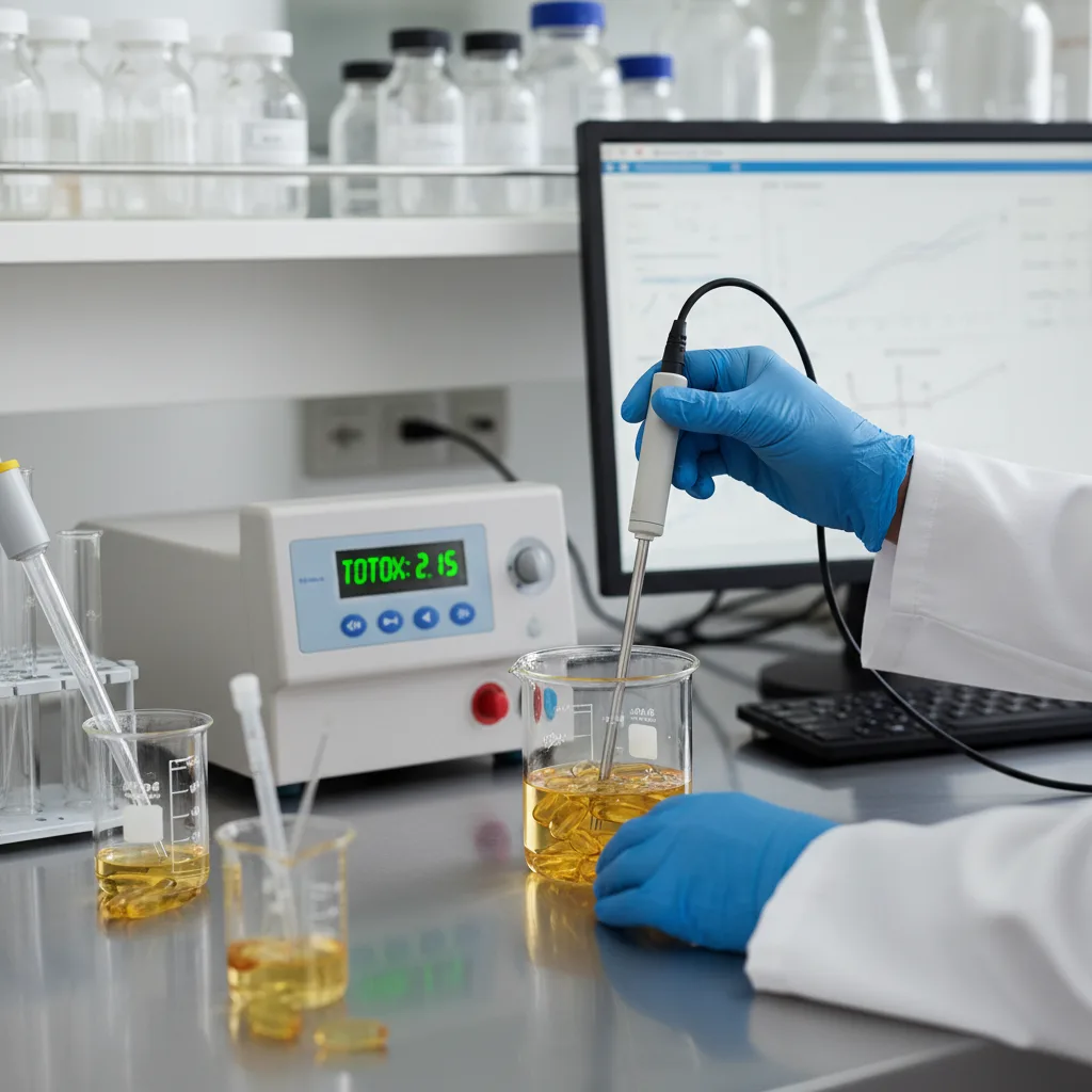 Diagrama de oxidación lipídica mostrando progresión de peróxidos a aldehídos secundarios