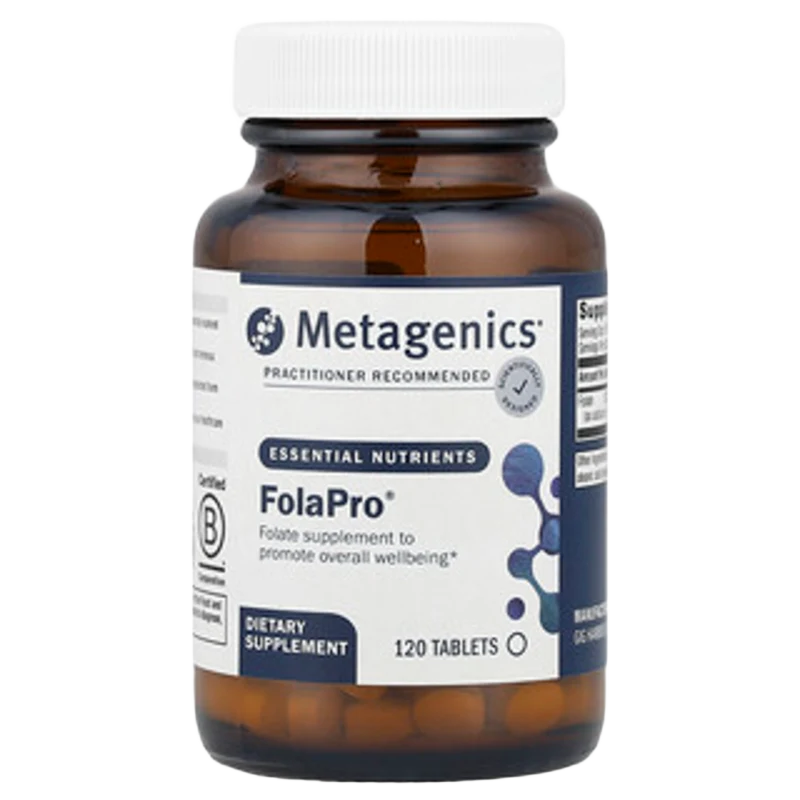 FolaPro®, 1,330 mcg, 120 Tabletas, Metagenics