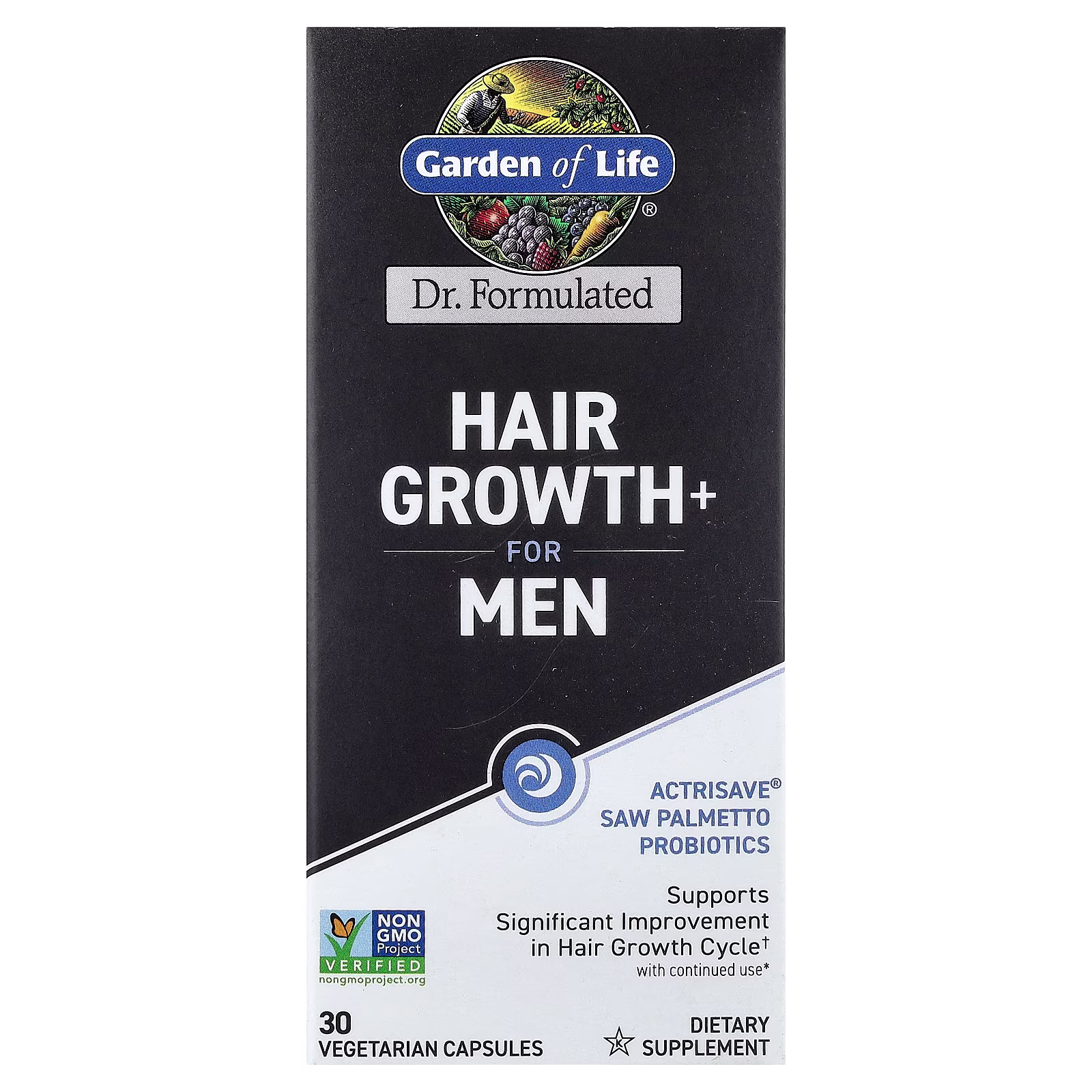 Hair Growth+ for Men, 30 cápsulas vegetales, Garden of Life