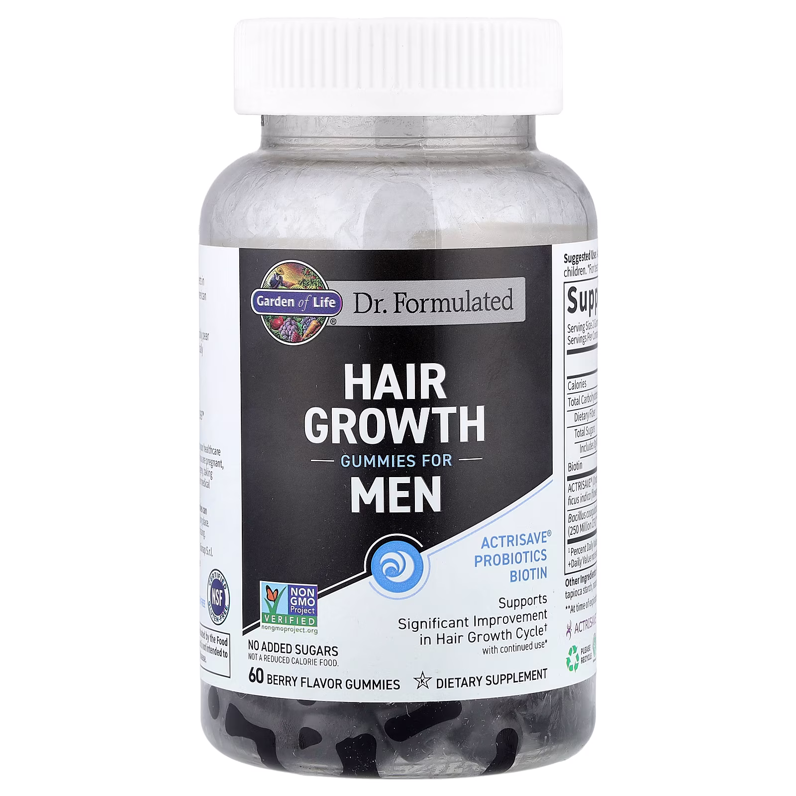 Hair Growth Gummies for Men, Baya, 60 gomitas, Garden of Life
