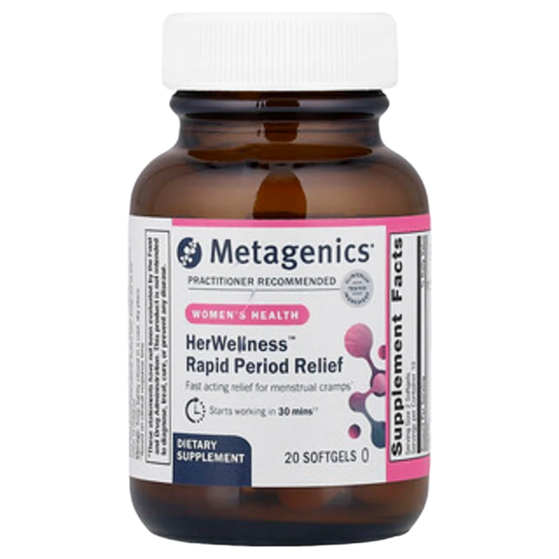 HerWellness™ Alivio Menstrual Rápido, 20 Cápsulas Blandas, Metagenics