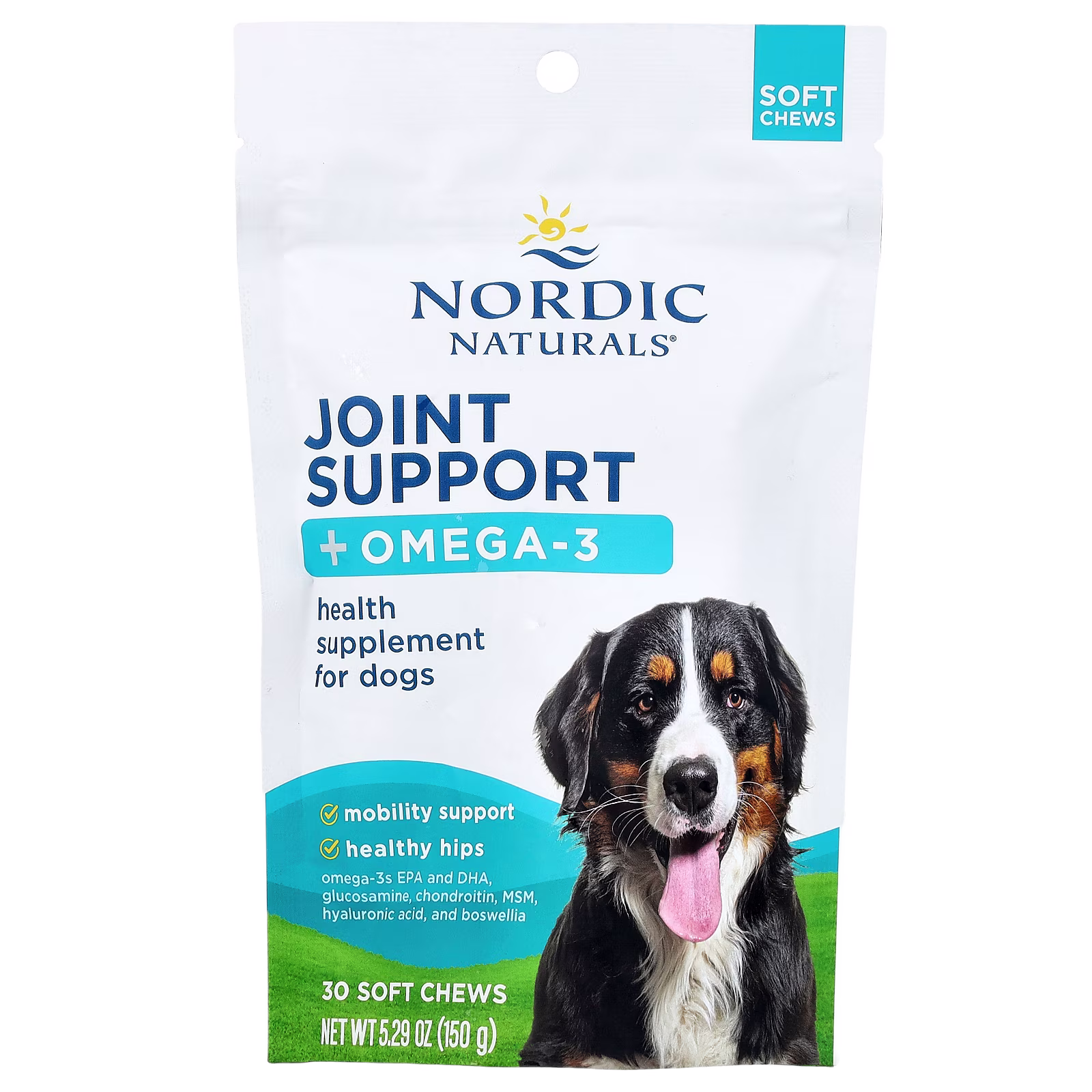 Soporte Articular + Omega-3, para Perros, Caldo de Hueso, 30 Gomitas Masticables, 5.29 oz (150 g), Nordic Naturals