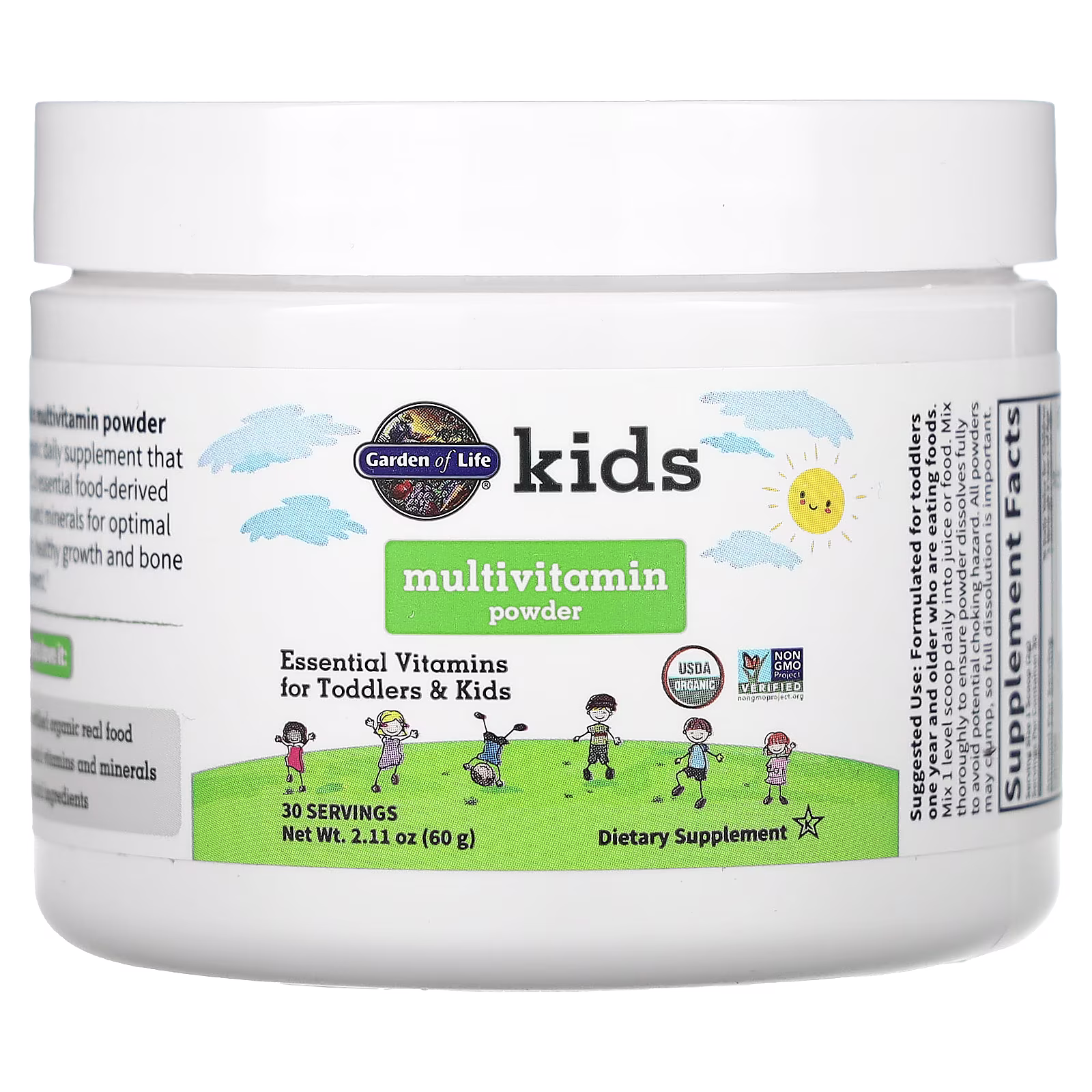 Kids Multivitamin Powder, 2.11 oz (60 g), Garden of Life