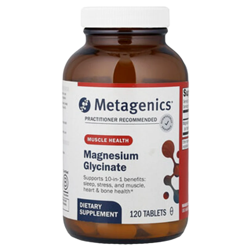 Magnesium Glycinate, 100 mg, 120 Tabletas, Metagenics