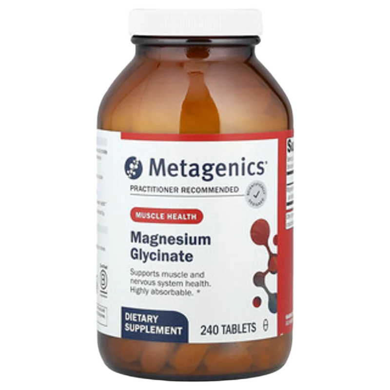 Magnesium Glycinate, 100 mg, 240 Tabletas, Metagenics