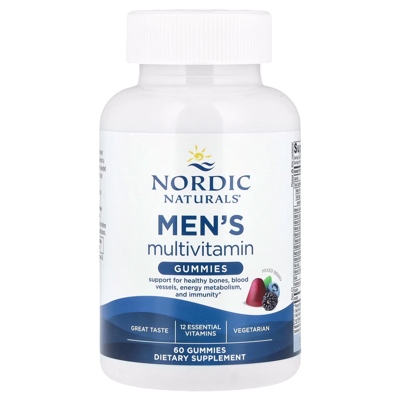 Men's Multivitamínico Gomitas, Sabor a Frutos Rojos, 60 Gomitas, Nordic Naturals