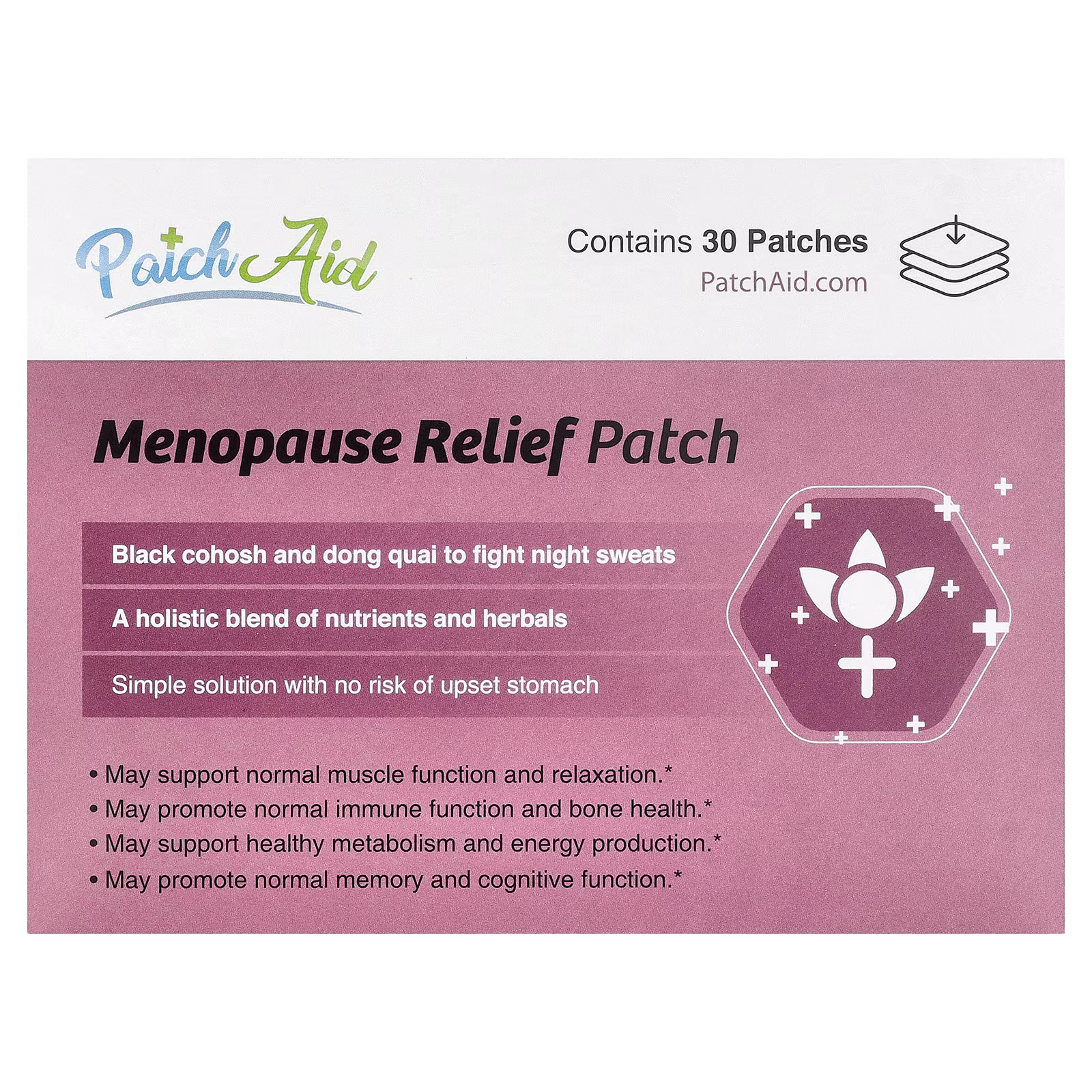 Parche de Alivio para la Menopausia, 30 parches, PatchAid