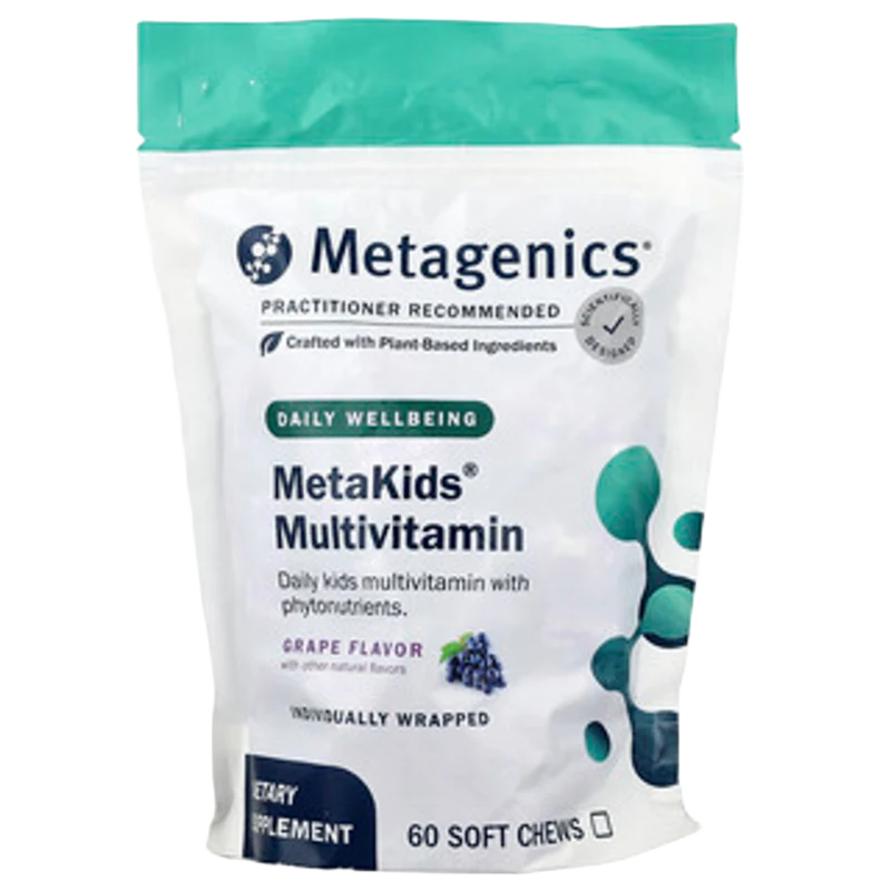 MetaKids® Multivitamin, Sabor a Uva, 60 Soft Chews, Metagenics