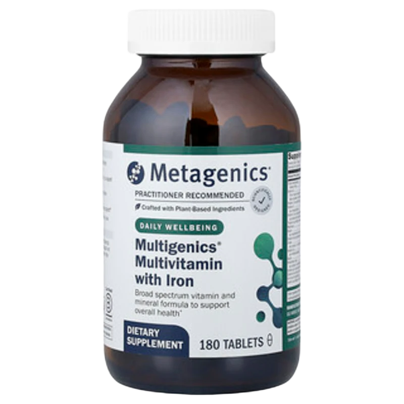 Multigenics® Multivitamin with Iron, 180 Tabletas, Metagenics