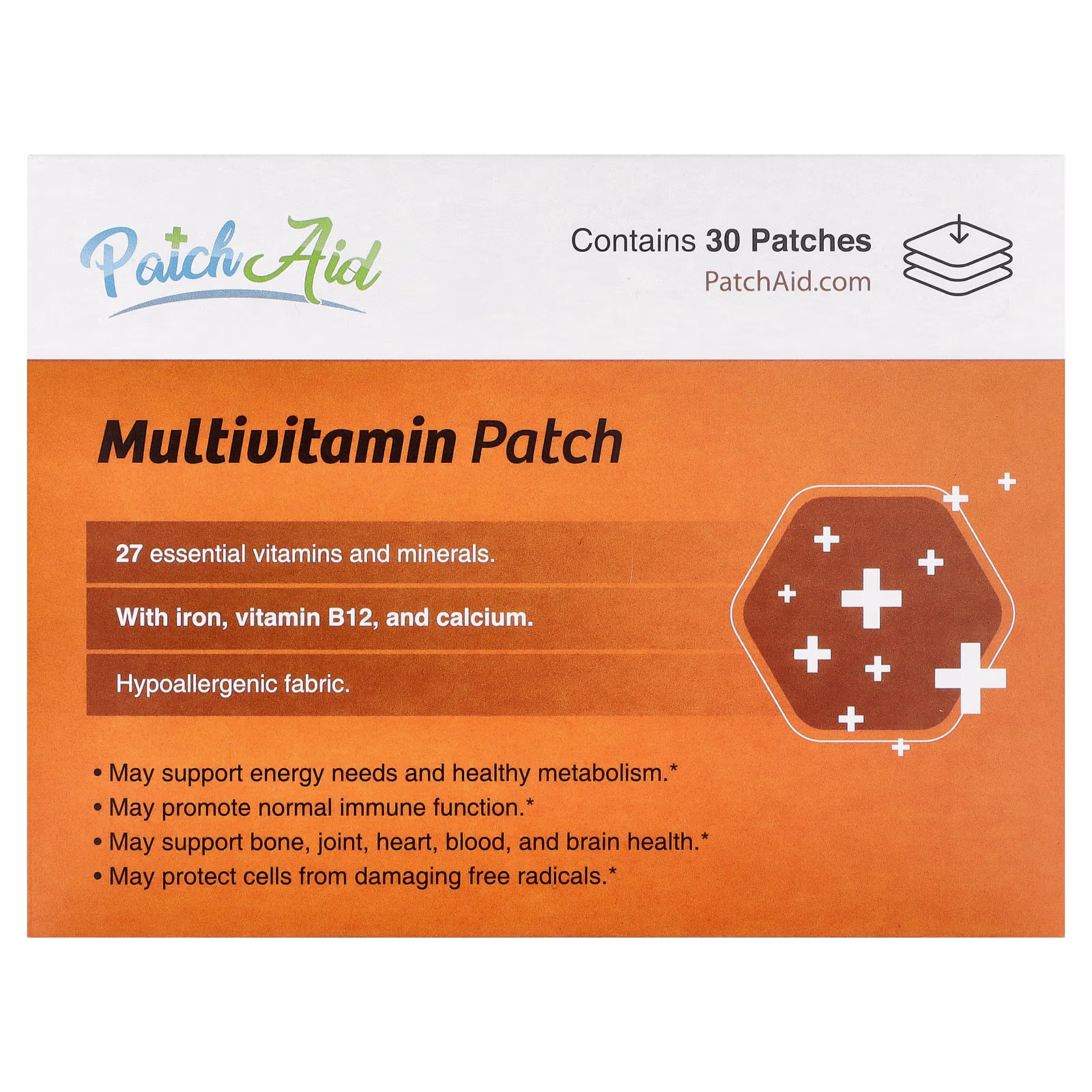 Parche Multivitamínico, 30 parches, PatchAid