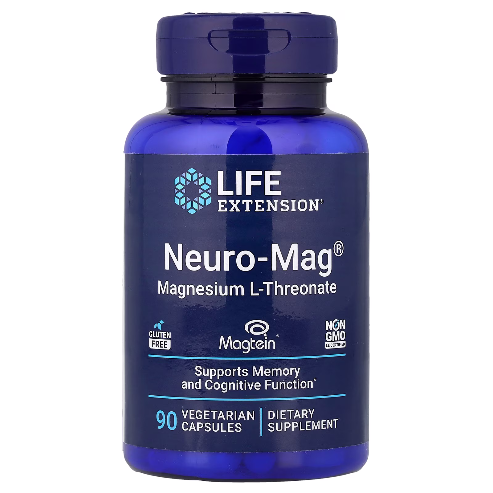 Neuro-Mag®, L-treonato de magnesio, 90 cápsulas vegetales (48 mg por cápsula), Life Extension