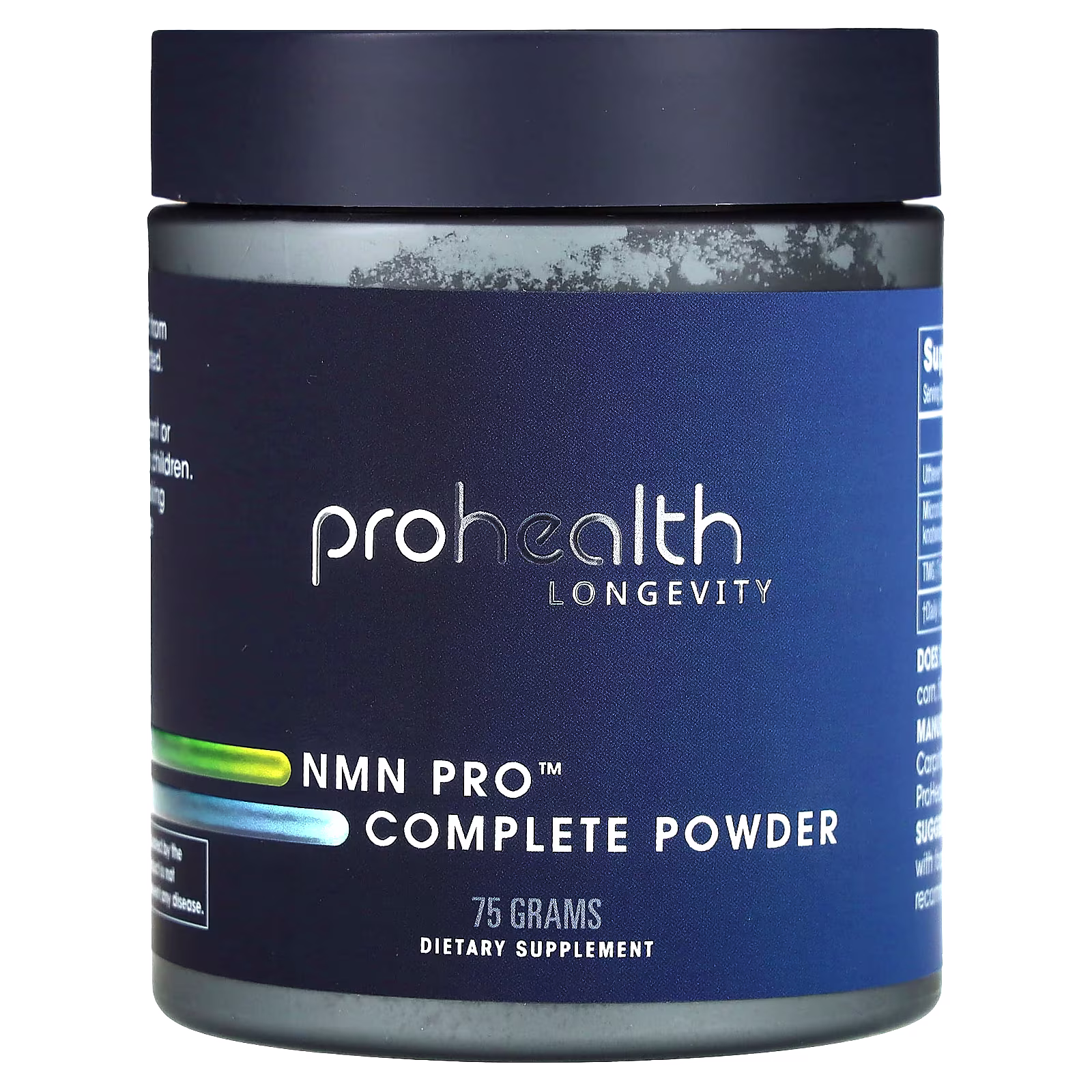 NMN Pro Complete Powder, Suplemento completo de mononucleótido de β-nicotinamida en polvo, 75 g, ProHealth Longevity