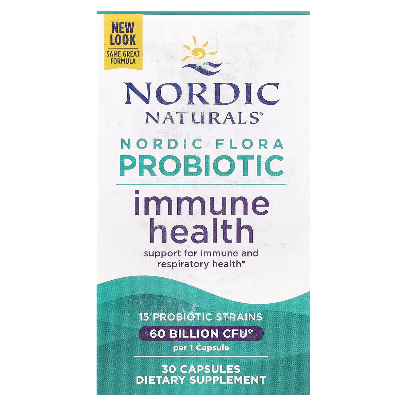 Nordic Flora Probiotic, Salud Inmunológica, 60 Billion CFU, 30 Cápsulas, Nordic Naturals