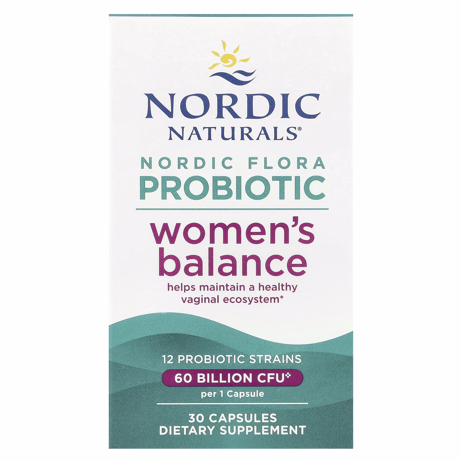Nordic Flora Probiotic, Equilibrio Femenino, 30 Cápsulas, Nordic Naturals