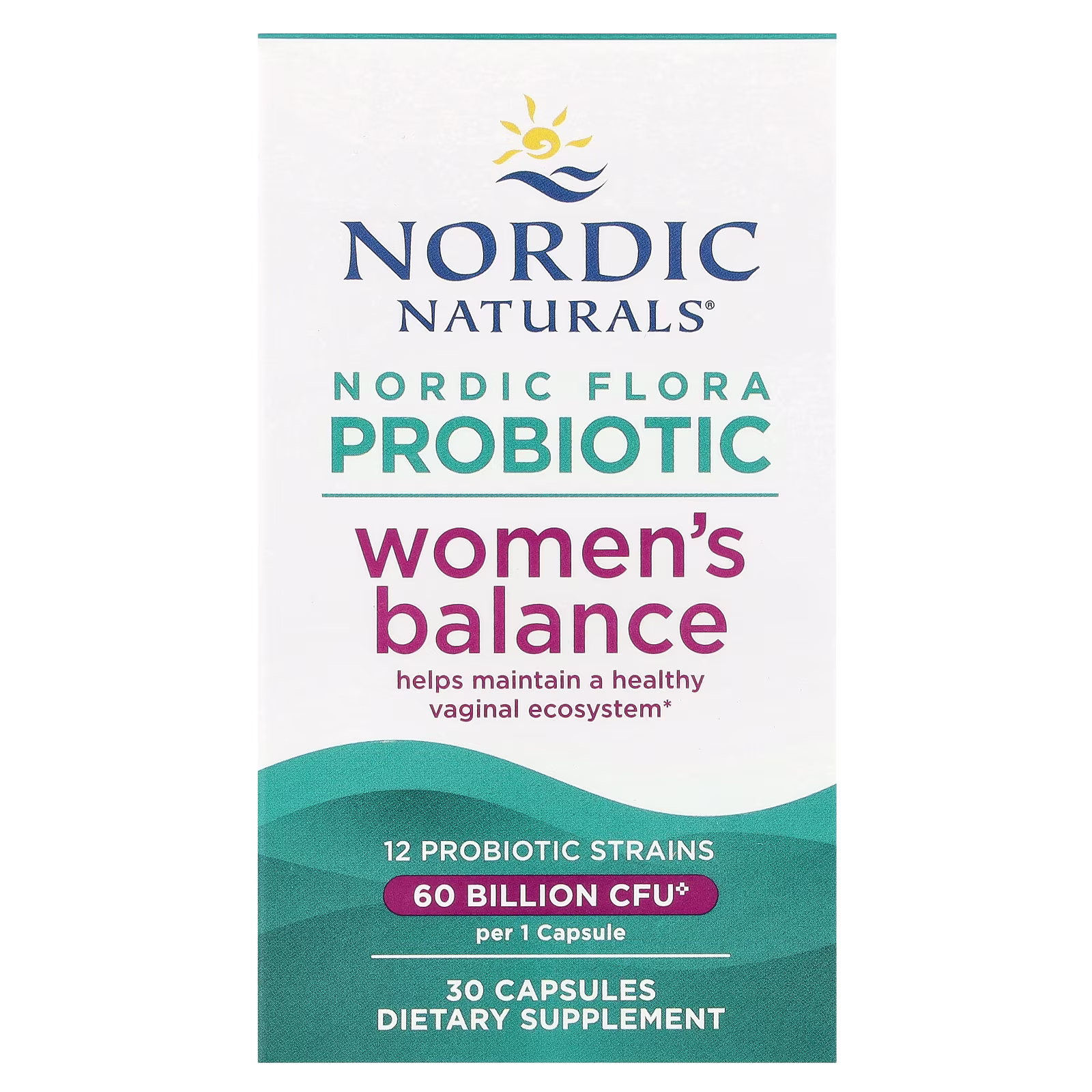 Nordic Flora Probiotic, Equilibrio Femenino, 30 Cápsulas, Nordic Naturals