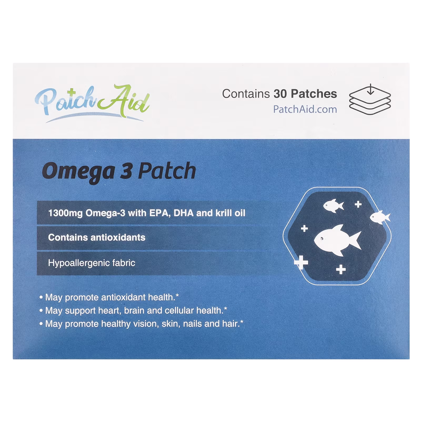 Parche de Omega 3, 30 parches, PatchAid