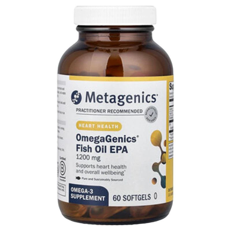 OmegaGenics®, Fish Oil EPA, 1,200 mg, 60 Cápsulas Blandas, Metagenics