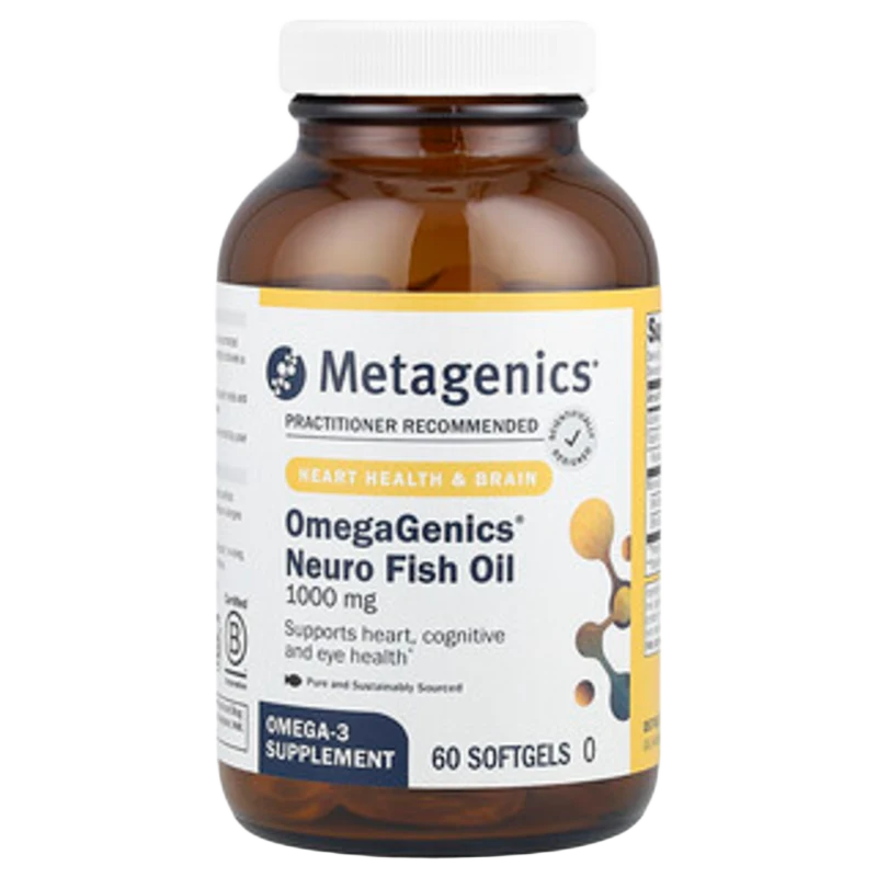 OmegaGenics®, Neuro Fish Oil, 1,000 mg, 60 Cápsulas Blandas, Metagenics