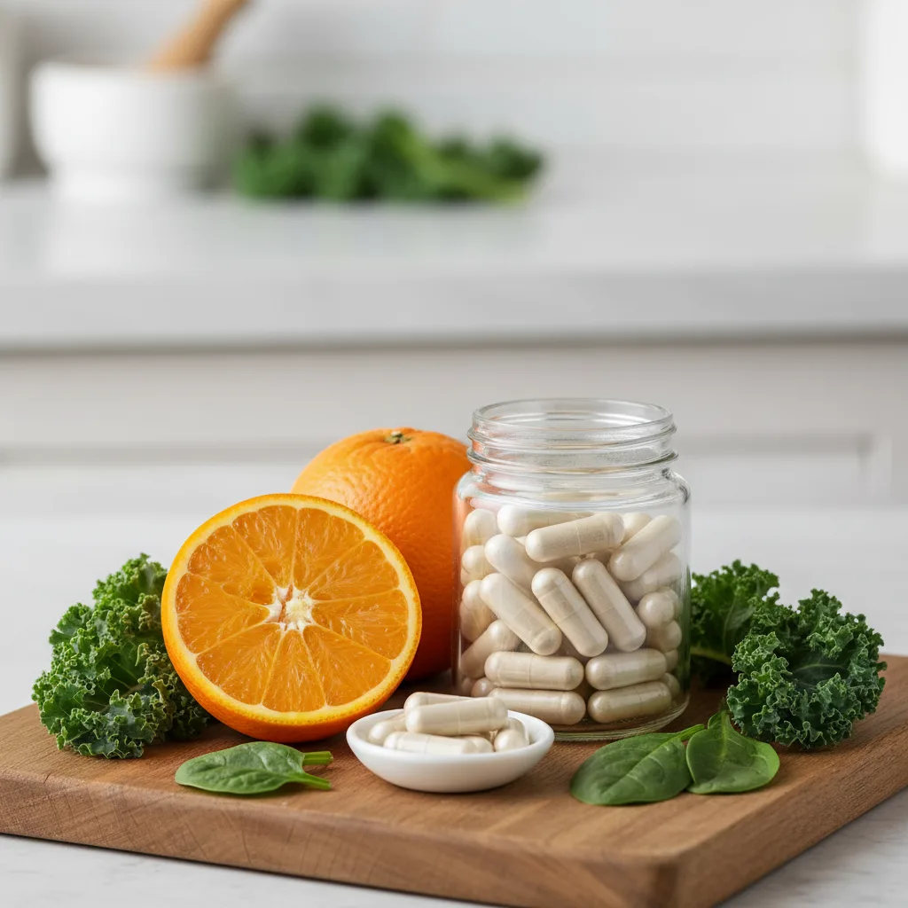 Mujer joven con síntomas de fatiga crónica revisando resultados de laboratorio de ferritina