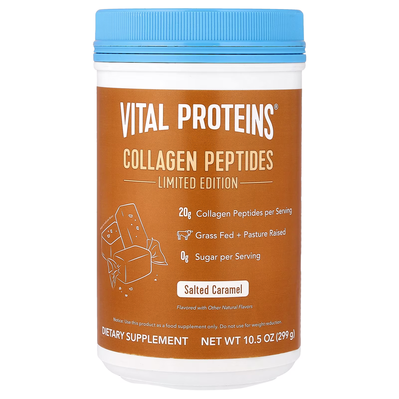 Péptidos de colágeno, Caramelo salado, 299 g (10,5 oz), Vital Proteins