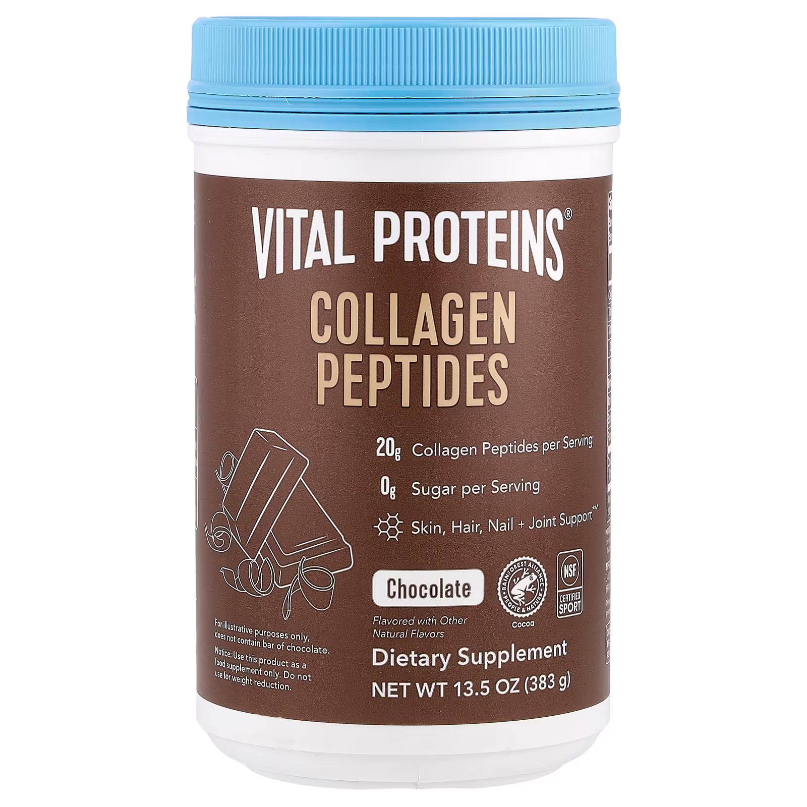 Péptidos de colágeno, Chocolate, 383 g (13,5 oz), Vital Proteins