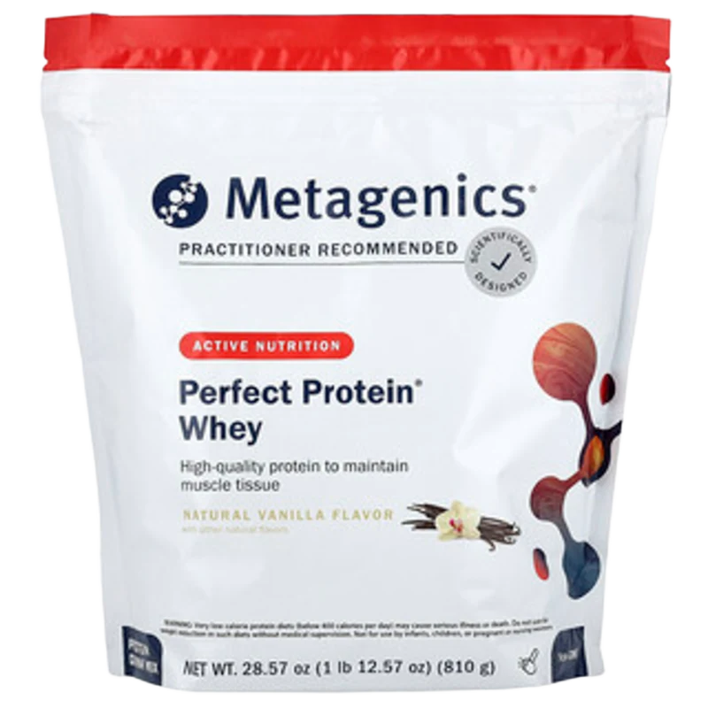 Perfect Protein® Whey, Natural Vanilla , 1 lb 12.57 oz (810 g), Metagenics