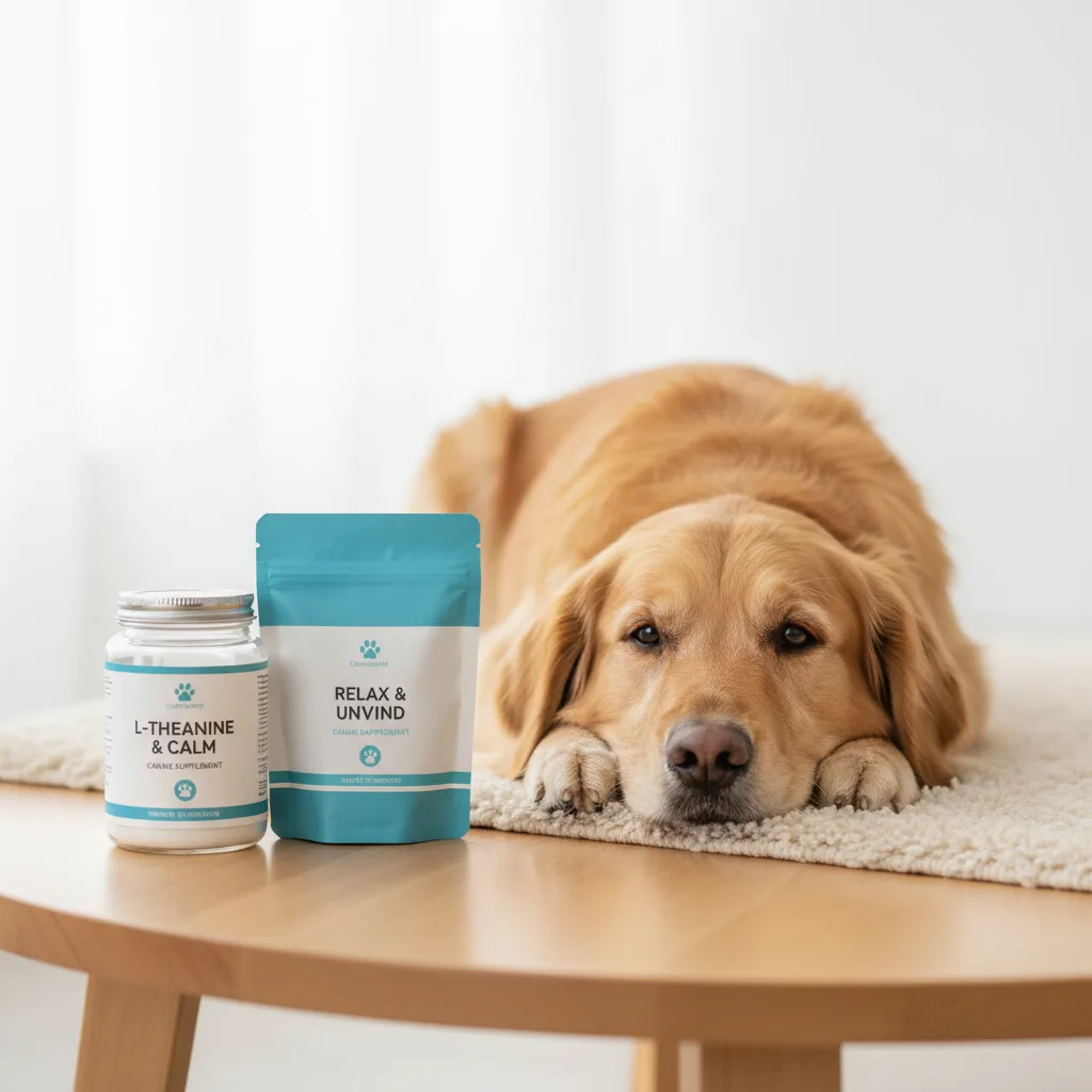 Perro labrador mirando por la ventana esperando a su dueño con expresión de ansiedad