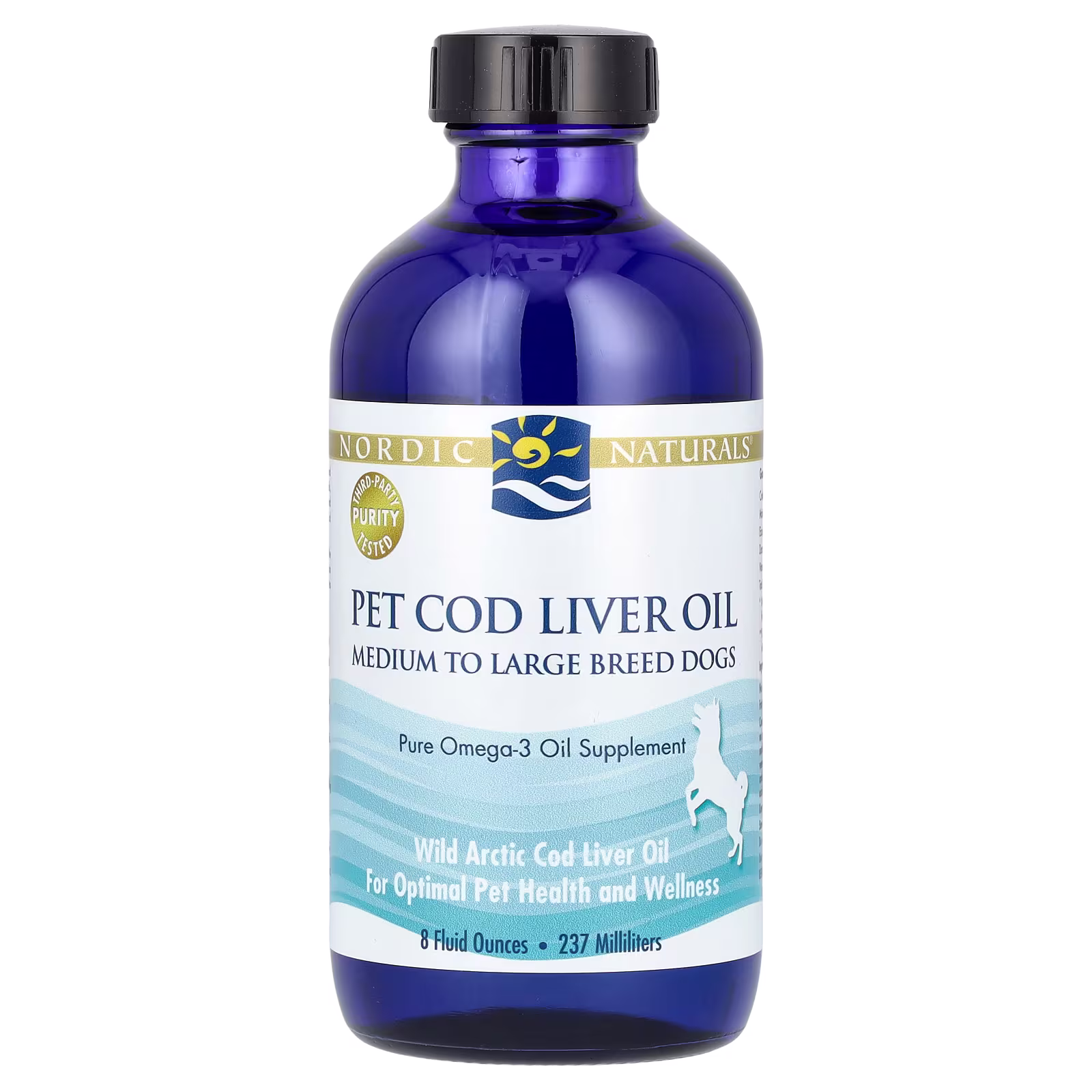 Mascota Aceite de Hígado de Bacalao, Perros Medianos y Grandes, 8 fl oz (237 ml), Nordic Naturals