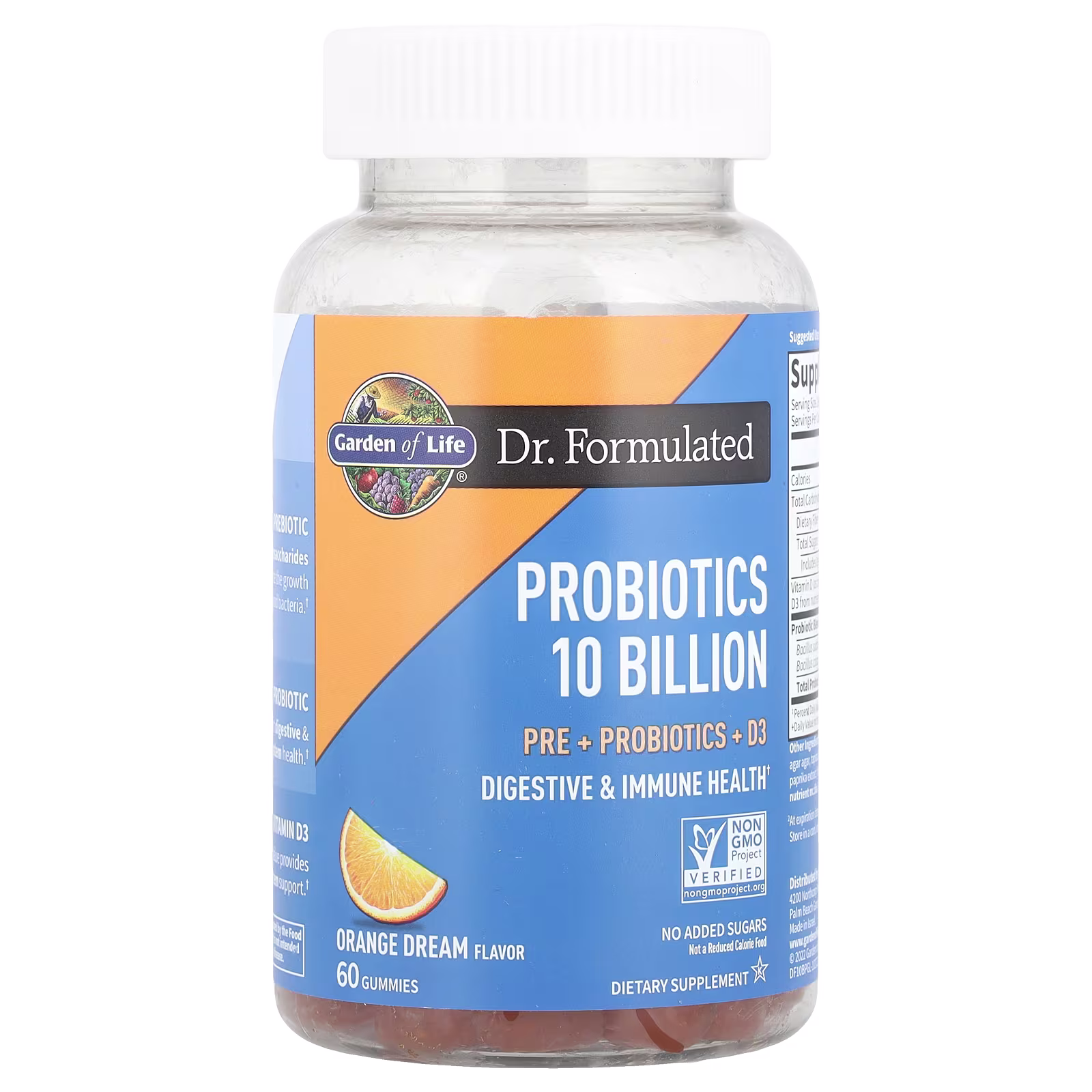Probiotics, Orange Dream, 10.000 millones, 60 gomitas, Garden of Life