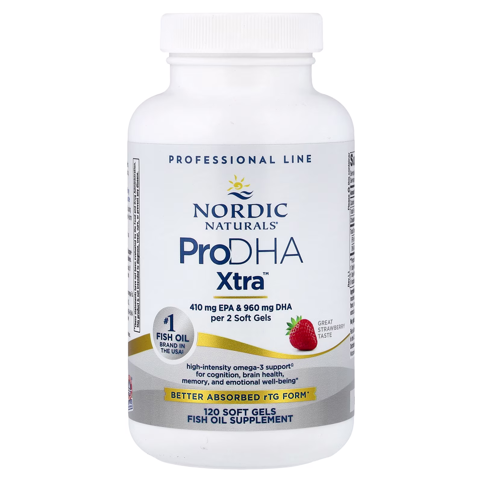 ProDHA Xtra™, Sabor a Fresa, 120 Cápsulas Blandas, Nordic Naturals