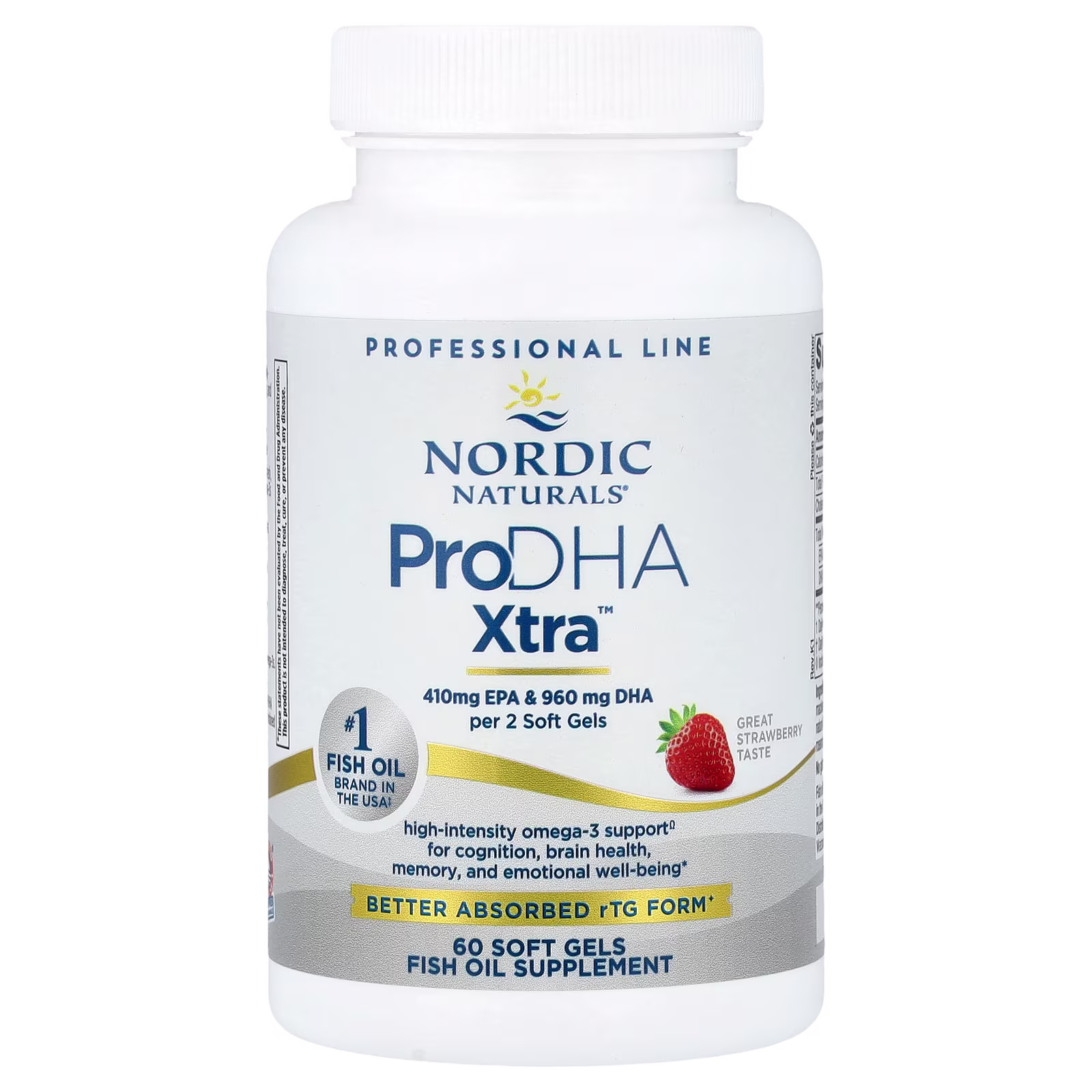 ProDHA Xtra™, Sabor a Fresa, 60 Cápsulas Blandas, Nordic Naturals