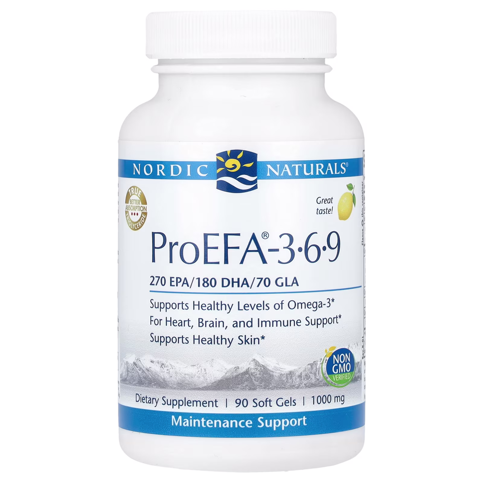 ProEFA-3-6-9, Sabor a Limón, 1,000 mg, 90 Cápsulas Blandas, Nordic Naturals