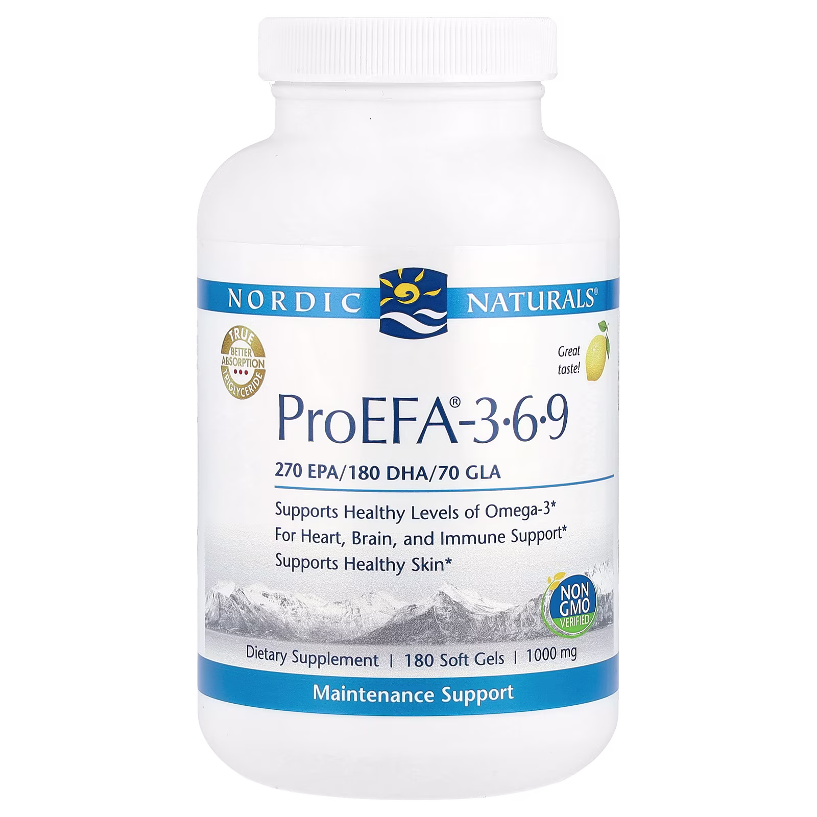 ProEFA® - 3-6-9, Sabor a Limón, 180 Cápsulas Blandas, Nordic Naturals