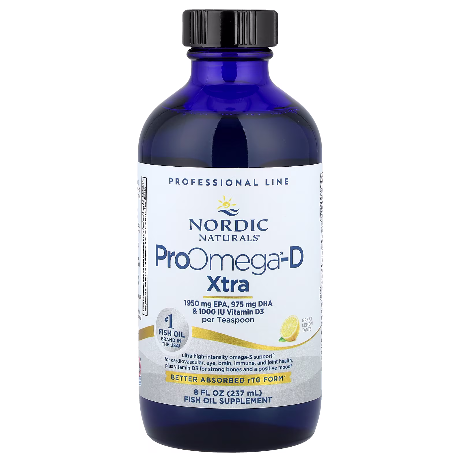 ProOmega®-D Xtra, Sabor a Limón, 8 fl oz (237 ml), Nordic Naturals