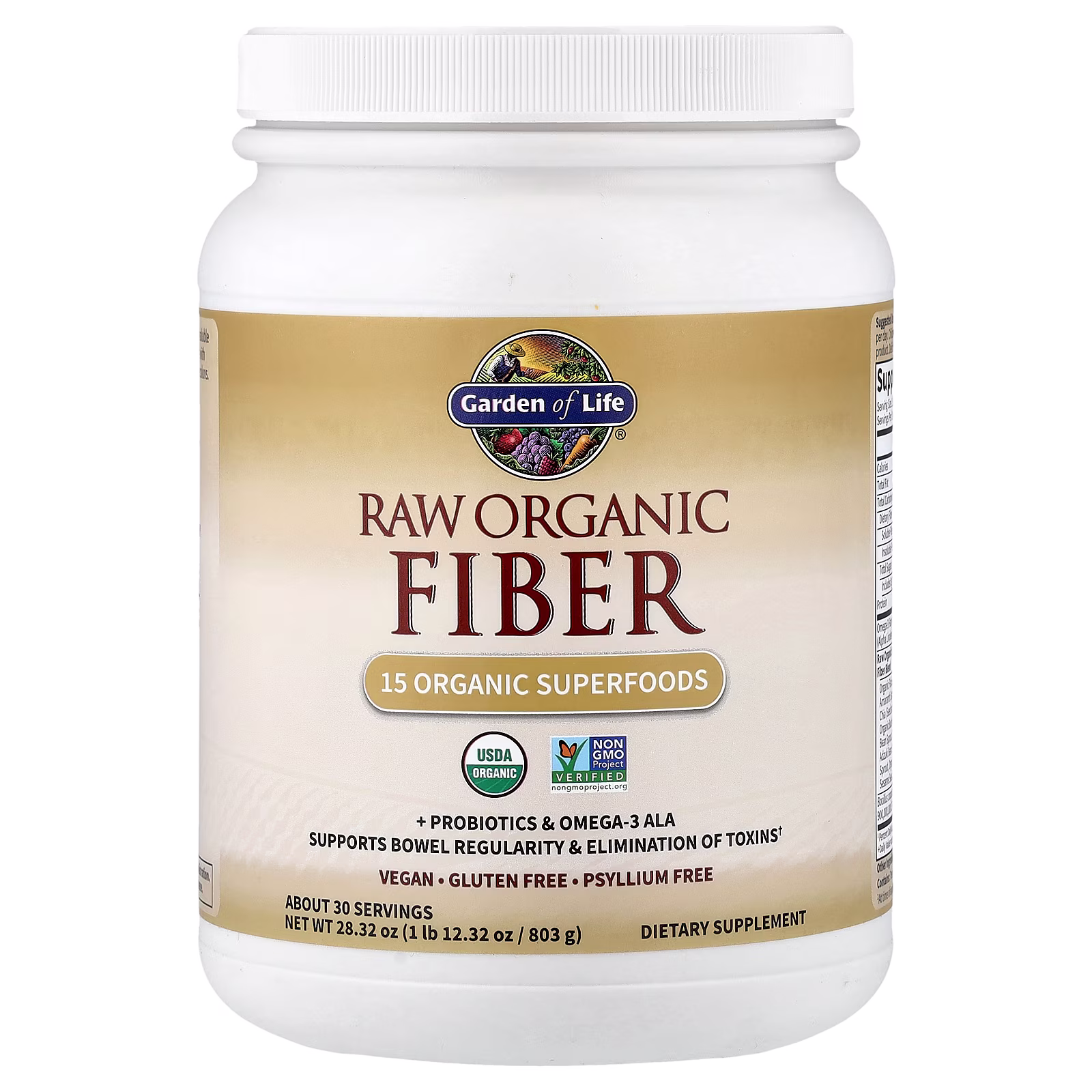 RAW Organic Fiber, 803 g (1 lb), Garden of Life