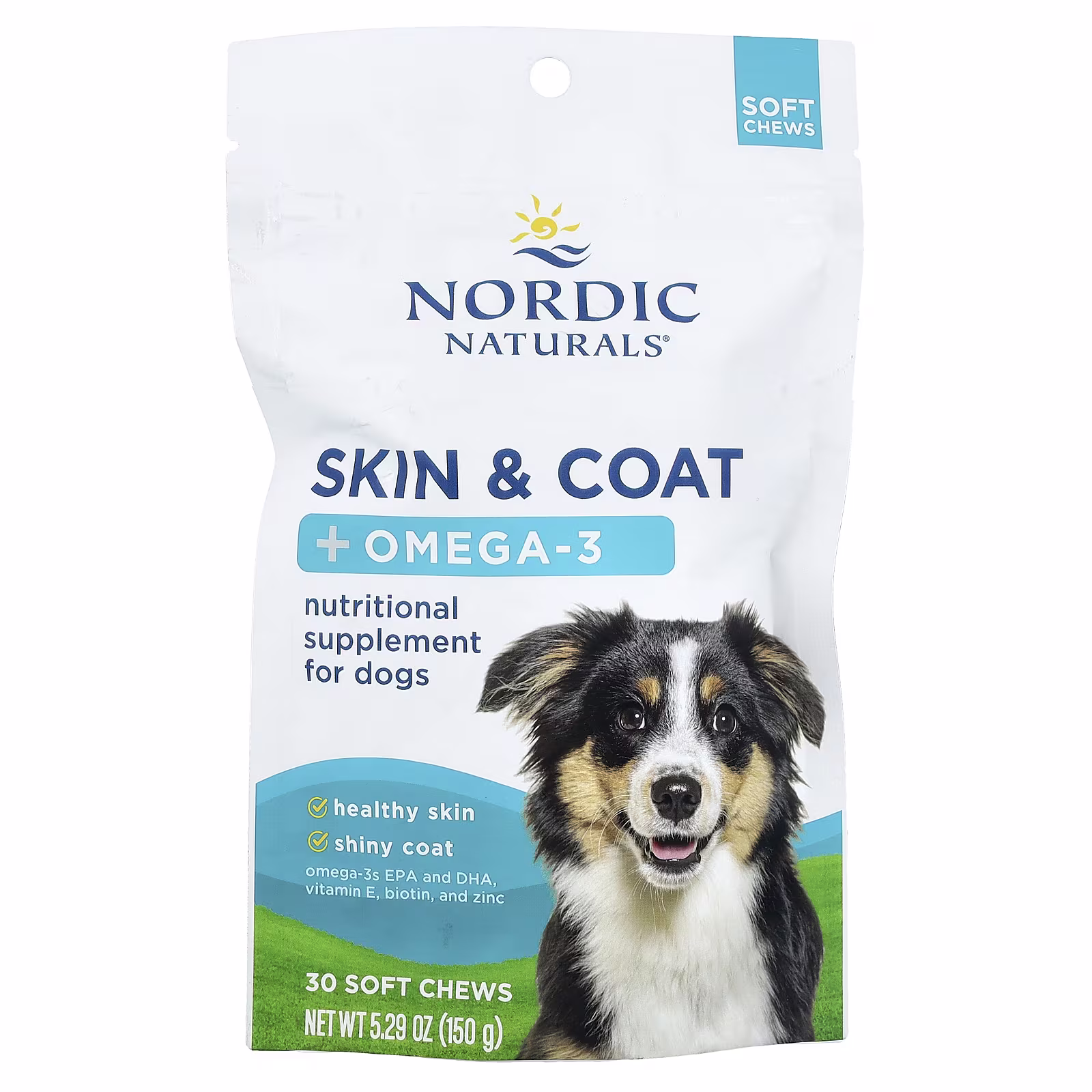 Piel y Pelaje + Omega-3, para Perros, Caldo de Hueso, 30 Gomitas Masticables, 5.29 oz (150 g), Nordic Naturals