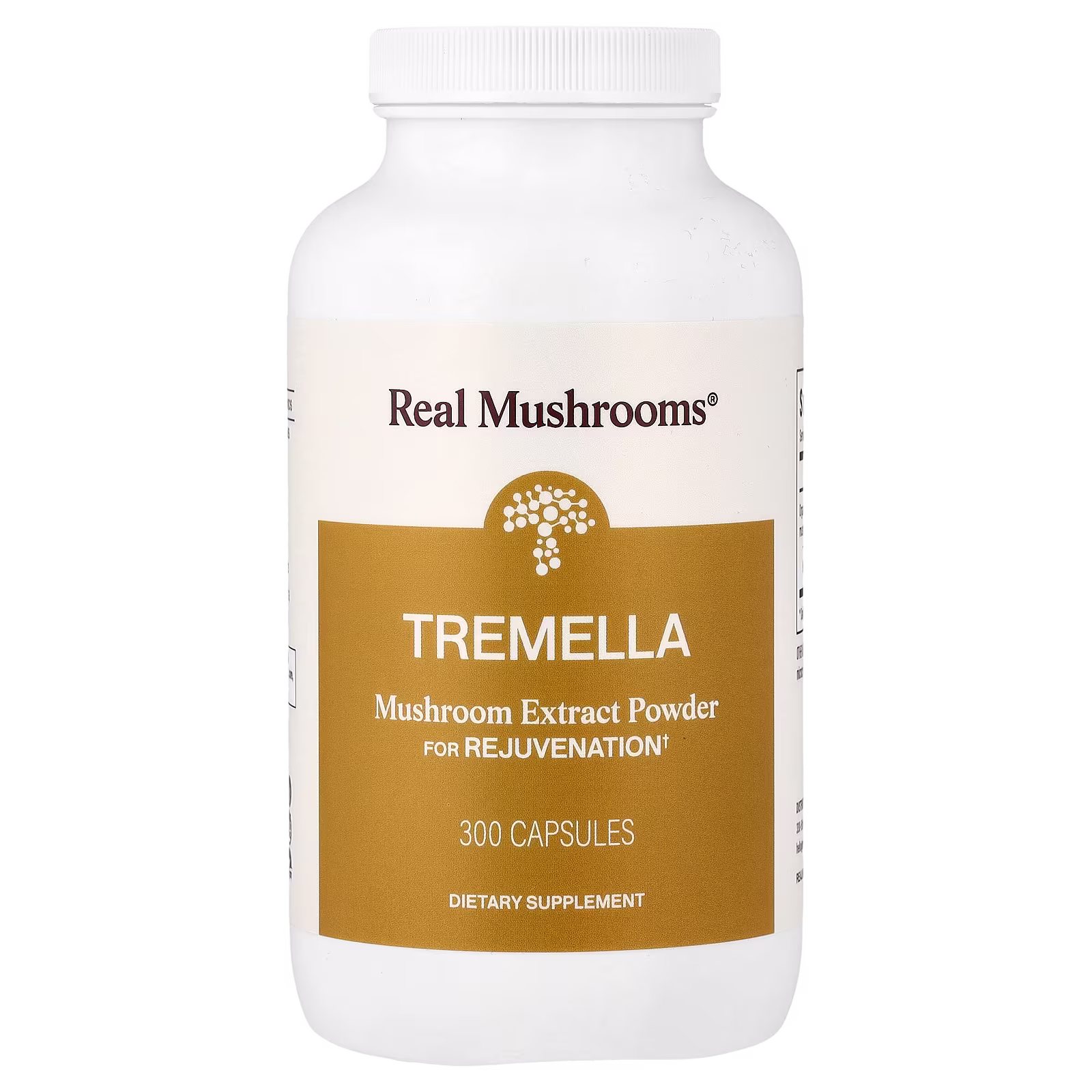 Tremella, Extracto de Hongos en Polvo, 300 Cápsulas, Real Mushrooms