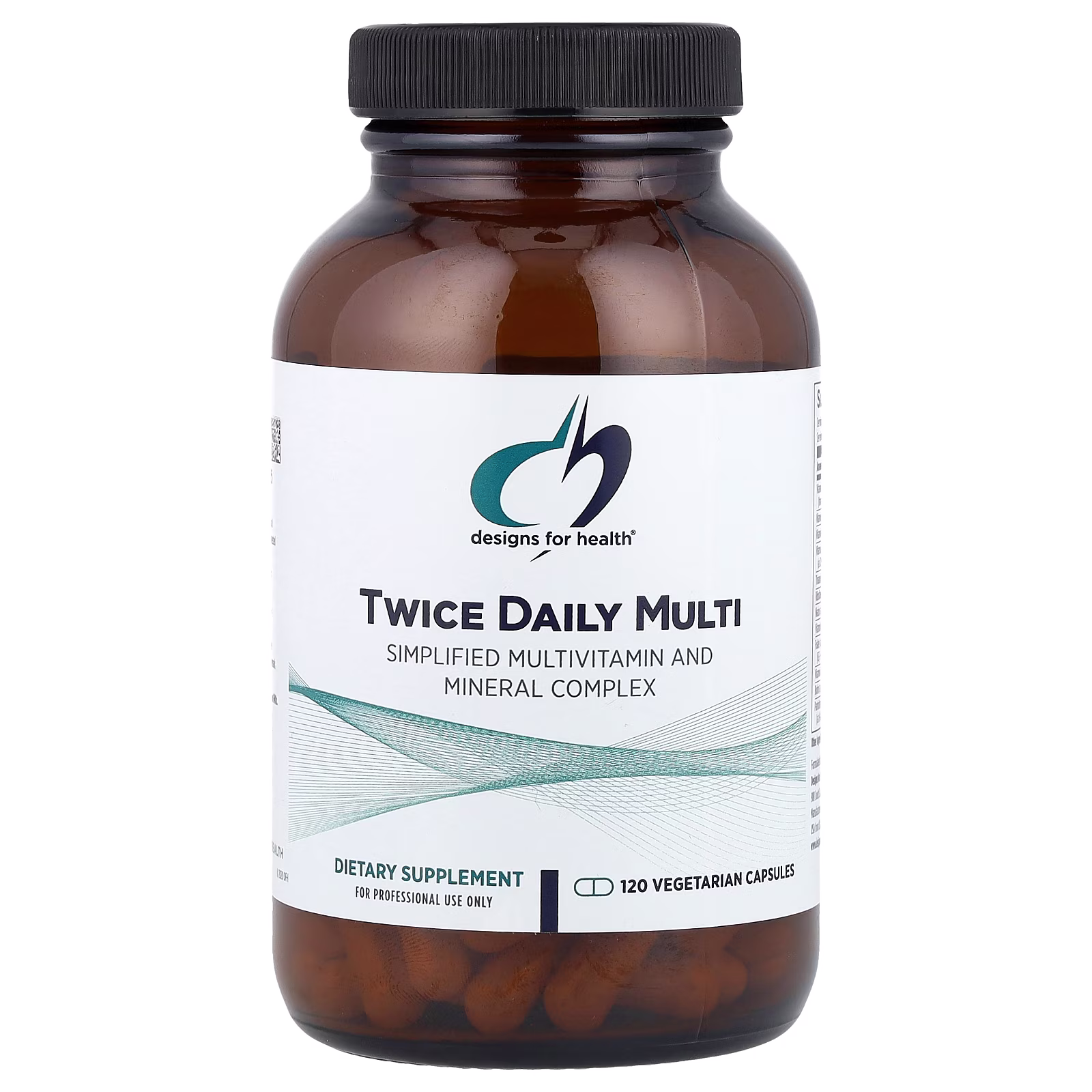 Suplemento multivitamínico dos veces por día, 120 cápsulas vegetales, Designs for Health