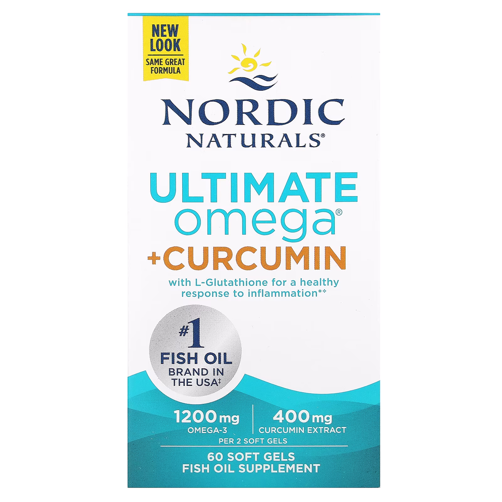 Ultimate Omega + Curcumin, 60 Cápsulas Blandas, Nordic Naturals