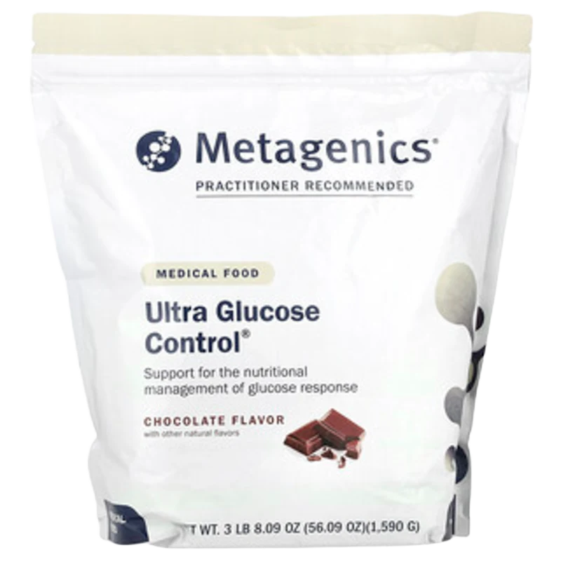 Ultra Glucose Control®, Alimento Médico, Sabor a Chocolate, 56.09 oz (1,590 g), Metagenics