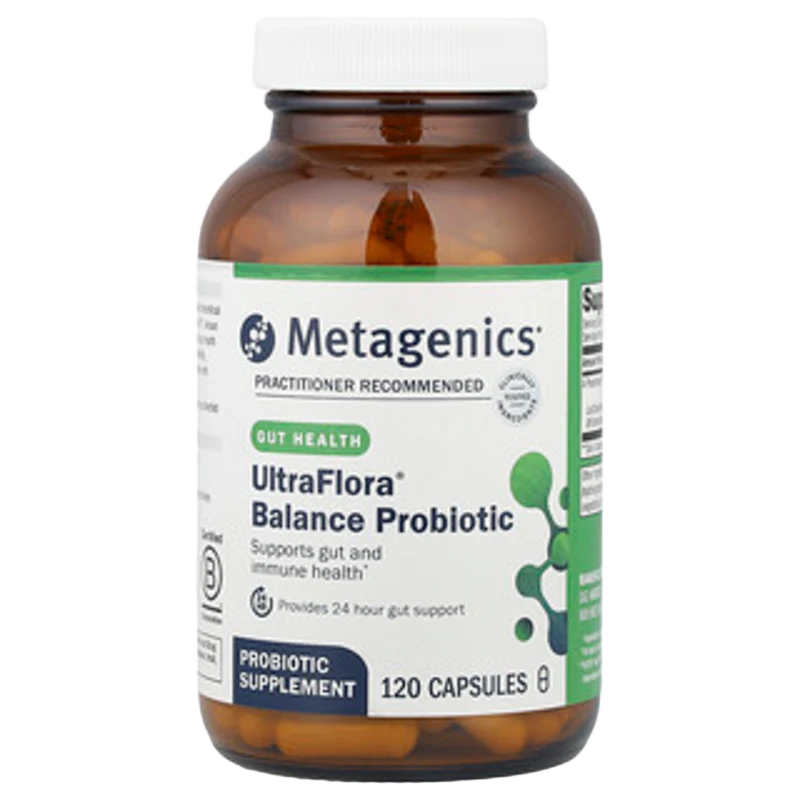 UltraFlora® Balance Probiotic, 55 mg (15 Billion CFU), 120 Cápsulas, Metagenics