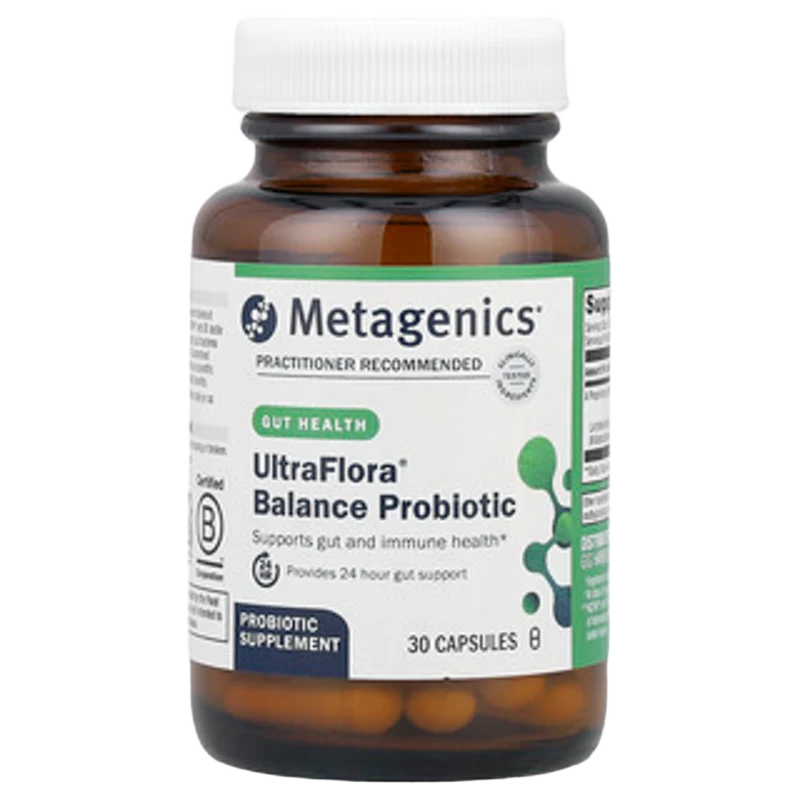 UltraFlora® Balance Probiotic, 55 mg (15 Billion CFU), 30 Cápsulas, Metagenics