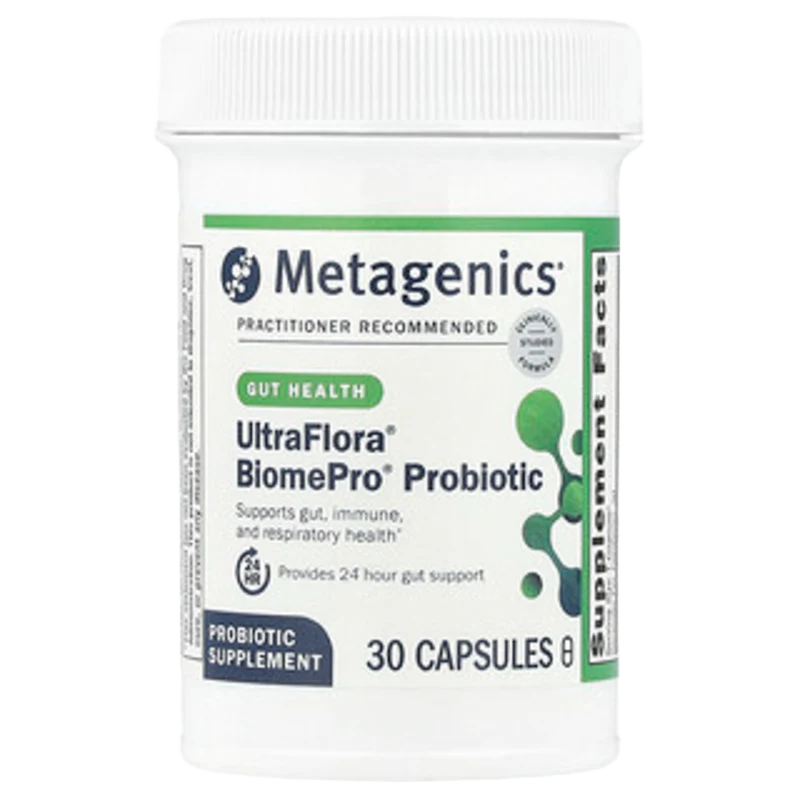 UltraFlora® BiomePro® Probiotics, 105 Billion CFU, 30 Cápsulas, Metagenics