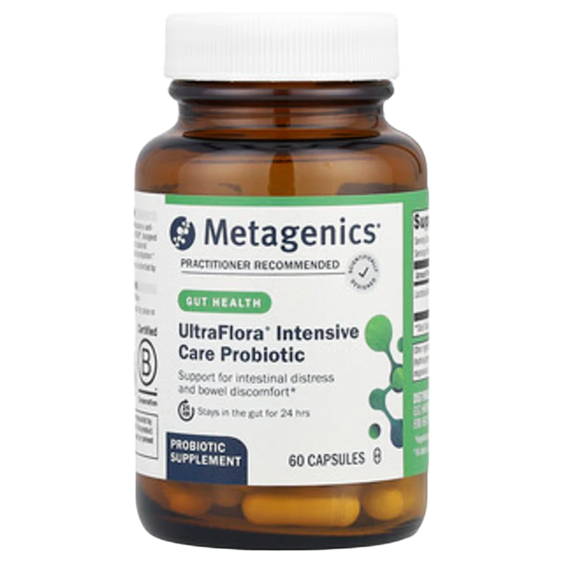 UltraFlora® Intensive Care Probiotic, 60 Cápsulas (85 mg (10 Billion CFU) per Cápsulas), Metagenics