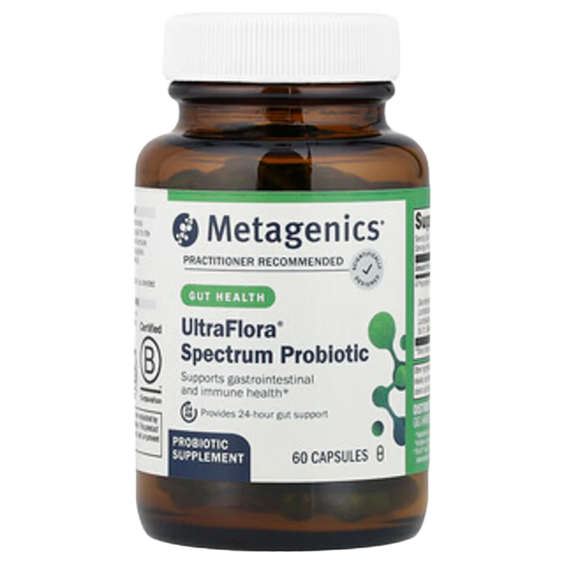 UltraFlora® Spectrum Probiotic, 30 Billion CFU, 60 Cápsulas, Metagenics