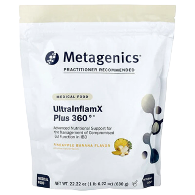 UltraInflamX Plus 360°, Medical Food, Pineapple Banana, 22.22 oz (630 g), Metagenics