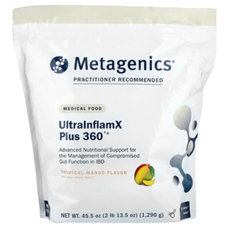 UltralnflamX Plus 360°®, Medical Food, Tropical Mango, 45.5 oz (1,290 g), Metagenics